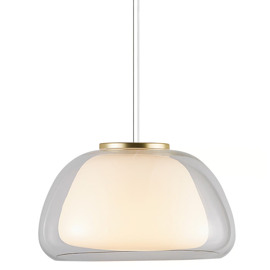 Nordlux - JELLY riippuvalaisin vaijerilla 1xE27/40W/230V valkoinen/läpinäkyvä halkaisija 39 cm