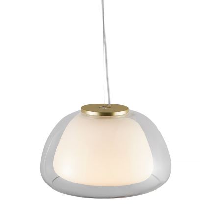 Nordlux - JELLY riippuvalaisin vaijerilla 1xE27/40W/230V valkoinen/läpinäkyvä halkaisija 39 cm