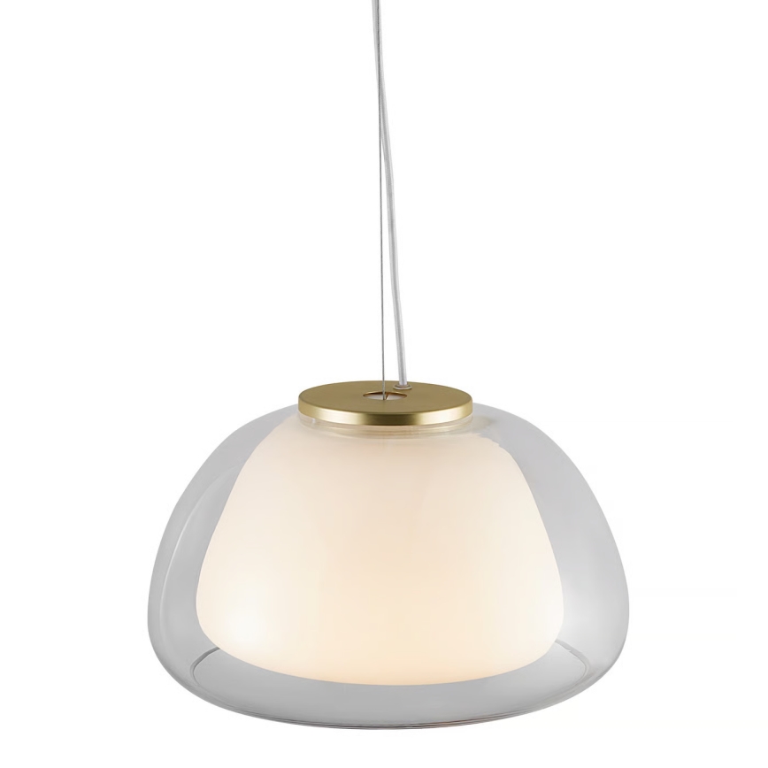 Nordlux - JELLY riippuvalaisin vaijerilla 1xE27/40W/230V valkoinen/läpinäkyvä halkaisija 39 cm
