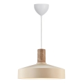 Nordlux - Kattokruunu johdossa ELVAS 1xE27/60W/230V halkaisija 37,5 cm beige