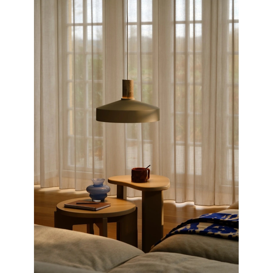 Nordlux - Kattokruunu johdossa ELVAS 1xE27/60W/230V halkaisija 37,5 cm beige