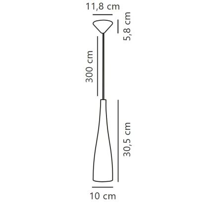 Nordlux - Kattokruunu johdossa EMBLA 1xE27/40W/230V musta