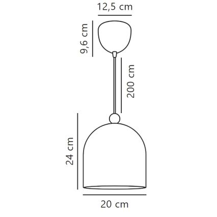 Nordlux - Kattokruunu johdossa GASTON 1xE27/40W/230V vihreä/valkoinen