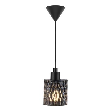 Nordlux - Kattokruunu johdossa HOLLYWOOD 1xE27/60W/230V halkaisija 10,8 cm savuinen