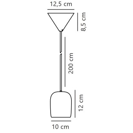 Nordlux - Kattokruunu johdossa NOTTI 1xE27/25W/230V halkaisija 10 cm oranssi
