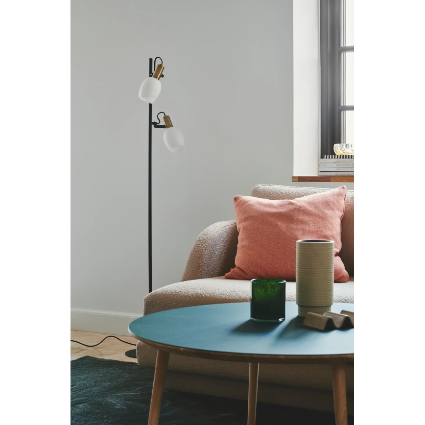 Nordlux - Lattialamppu ARILD 2xE14/40W/230V musta