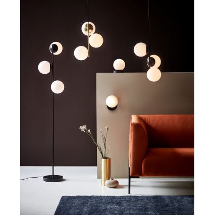 Nordlux - Lattialamppu LILLY 3xE14/25W/230V musta