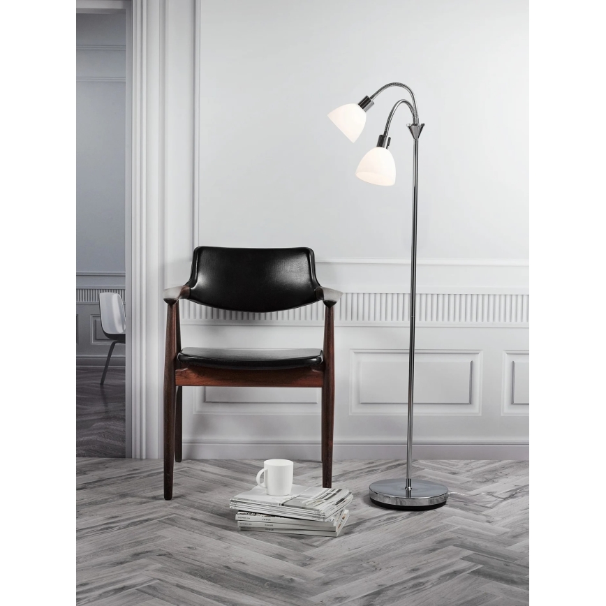 Nordlux - Lattiavalaisin RAY 2xE14/25W/230V kiiltävä kromi
