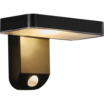 Nordlux - LED aurinkokäyttöinen seinävalaisin liiketunnistimella RICA LED/5W/3,7V IP44 2200 mAh kulmikas