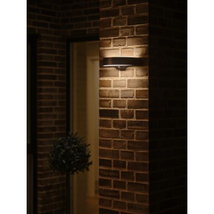 Nordlux - LED aurinkokennoseinävalaisin anturilla MONAY LED/5W/5V 3000K IP44 2000 mAh musta