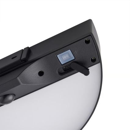 Nordlux - LED aurinkokennoseinävalaisin anturilla MONAY LED/5W/5V 3000K IP44 2000 mAh musta