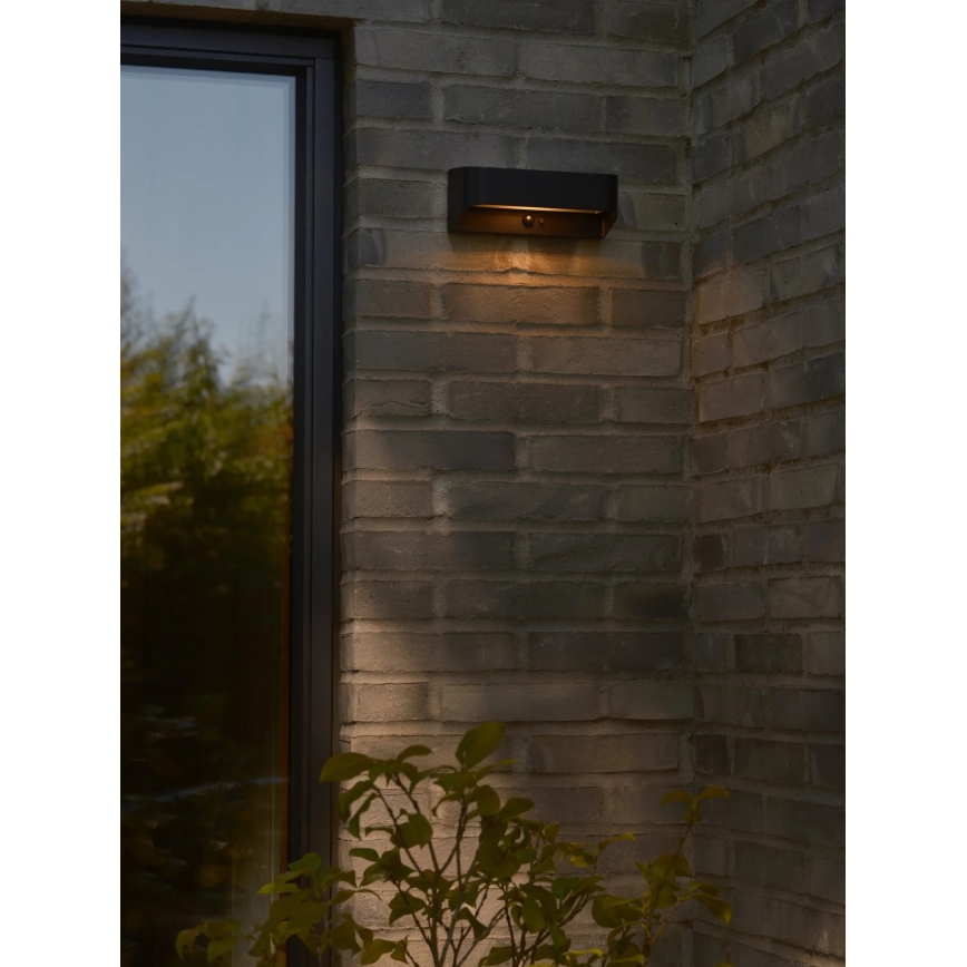 Nordlux - MARCELLIO LED-aurinkovalaisin anturilla LED/5W/5V IP54 2200 mAh musta