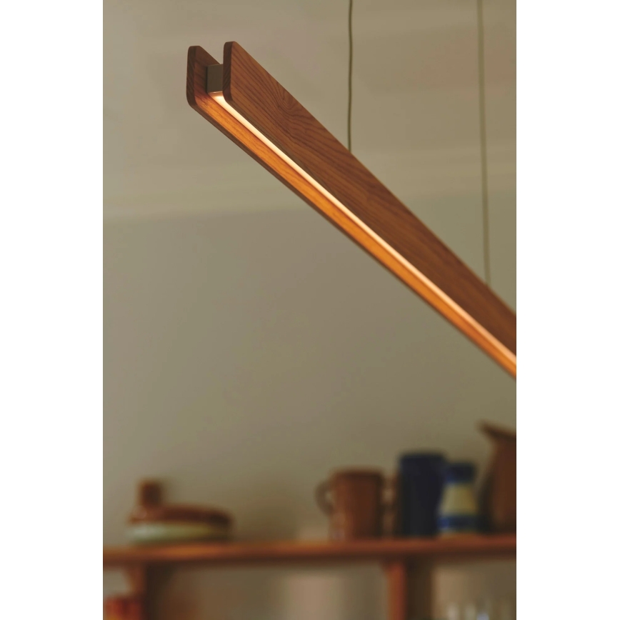 Nordlux - himmennettävä LED-riippuvalaisin johdolla ILGAS LED/47W/230V 3000K beige/valkoinen/saarni 115 cm