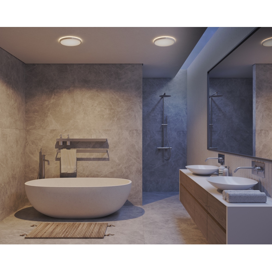 Nordlux - LED-himmennettävä kylpyhuoneen kattovalaisin OJA LED/19W/230V 3000/4000K IP54 Ø 43 cm