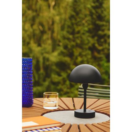 Nordlux - LED Himmennettävä ladattava ulkokäyttöön tarkoitettu pöytälamppu ELLEN LED/2,8W/3,7V 2200 mAh IP44 musta