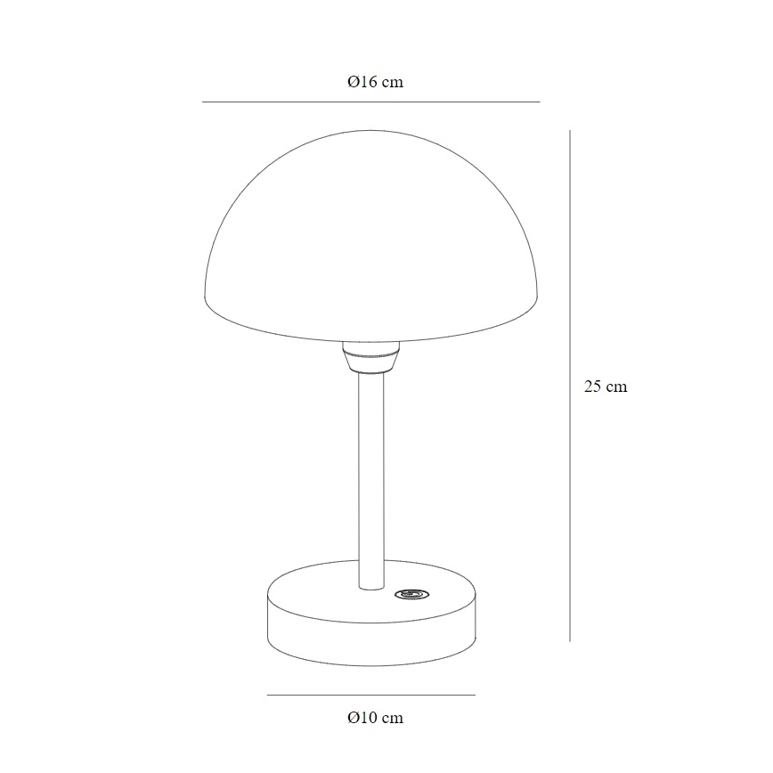 Nordlux - ELLEN ladattava himmennettävä LED-ulkokäyttöinen pöytävalaisin LED/2,8W/3,7V 2200 mAh IP44 beige