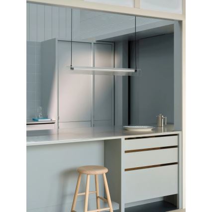 Nordlux - LED Himennettävä riippuvalaisin kaapelilla ALIANI LED/20W/230V 3000K 100 cm musta/läpinäkyvä