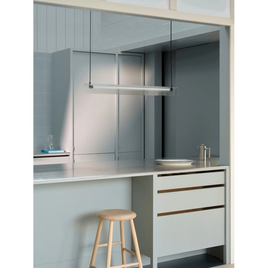 Nordlux - LED Himennettävä riippuvalaisin kaapelilla ALIANI LED/20W/230V 3000K 100 cm musta/läpinäkyvä