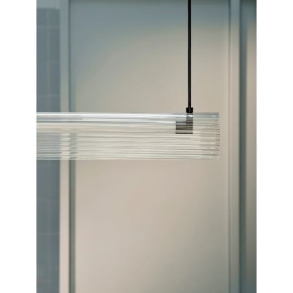 Nordlux - LED Himennettävä riippuvalaisin kaapelilla ALIANI LED/20W/230V 3000K 100 cm musta/läpinäkyvä