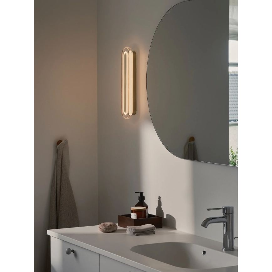 Nordlux - CAVARA LED kylpyhuoneen seinävalaisin 11W/230V 3000/4000K IP44 messinki