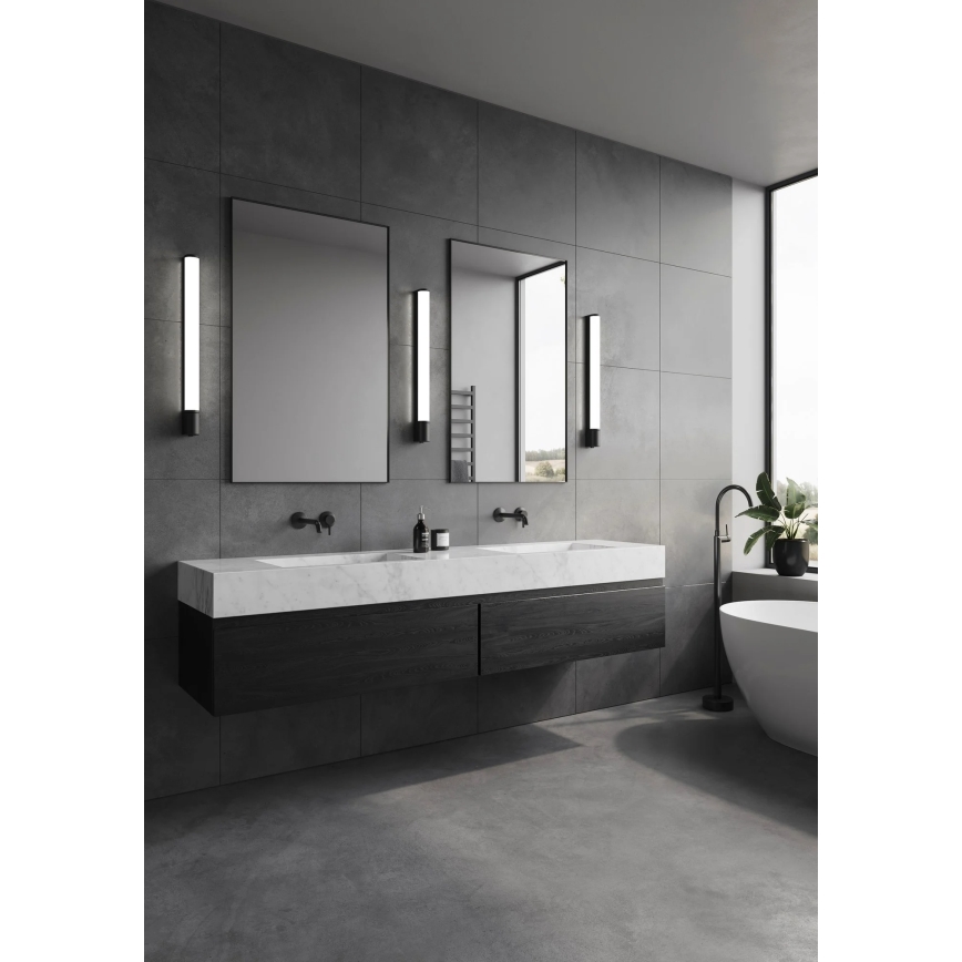 Nordlux - LED-kylpyhuoneen peilivalaisin pistorasialla MALAIKA LED/15W/230V IP44 68,4cm musta