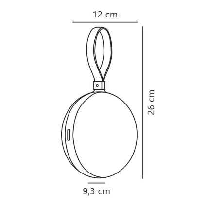 Nordlux - LED säädettävä ulkokäyttöön tarkoitettu kannettava valaisin BRING TO-GO LED/1W/3,7V IP54 1500 mAh musta