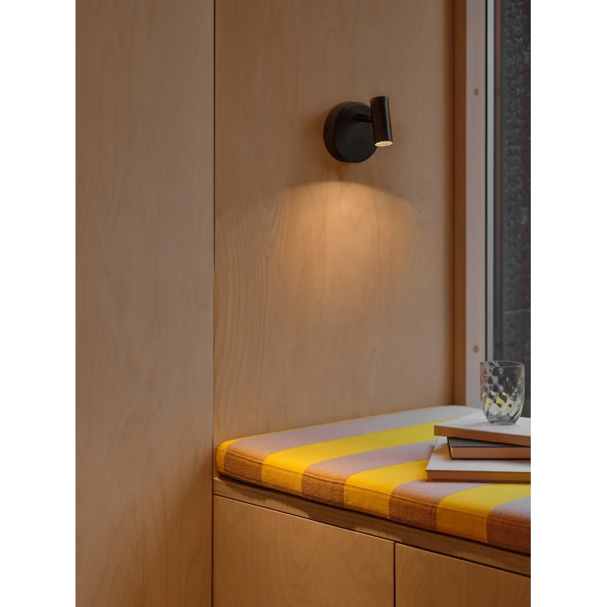 Nordlux - LED-seinäspotti OMARI LED/3,2W/230V musta