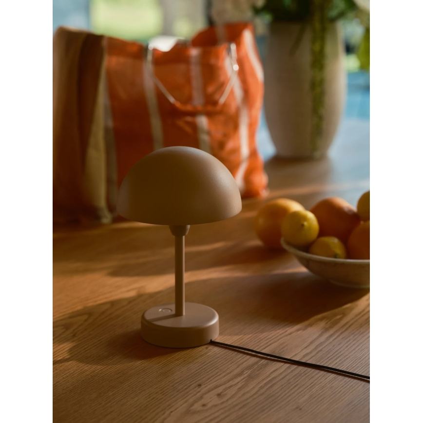 Nordlux - LED himmennettävä ladattava ulkokäyttöön tarkoitettu pöytälamppu ELLEN LED/2,8W/3,7V 2200 mAh IP44 ruskea