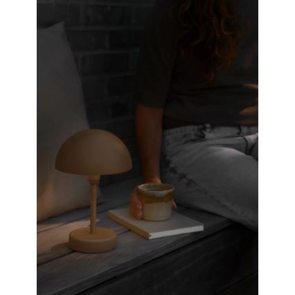 Nordlux - LED himmennettävä ladattava ulkokäyttöön tarkoitettu pöytälamppu ELLEN LED/2,8W/3,7V 2200 mAh IP44 ruskea