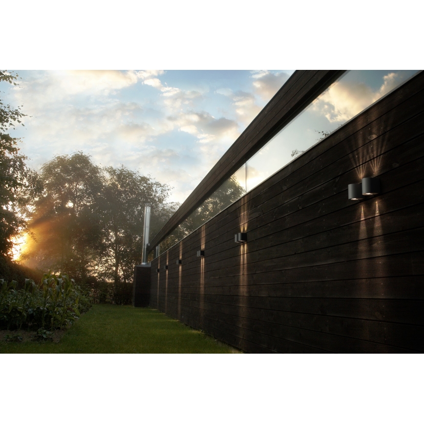 Nordlux - LED-ulkoseinävalaisin CANTO 2xLED/5,5W/230V IP44 harmaa