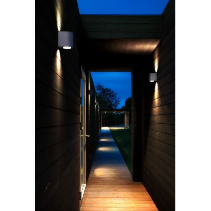 Nordlux - LED-ulkoseinävalaisin CANTO 2xLED/5,5W/230V IP44 harmaa