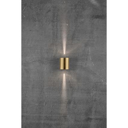 Nordlux - LED Ulkoseinävalaisin CANTO 2xLED/5,5W/230V IP44 kultainen