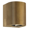 Nordlux - LED-ulkoseinävalaisin CANTO 2xLED/6W/230V IP44 messinki