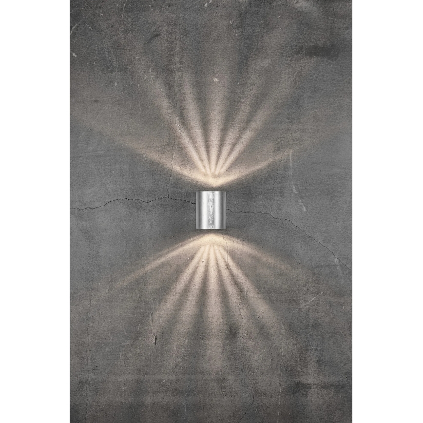 Nordlux - LED-ulkoseinävalaisin CANTO 2×LED/6W/230V IP44 hopea