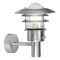 Nordlux - LONSTRUP ulkoseinävalaisin anturilla 1xE27/60W/230V IP44 hopea