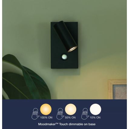 Nordlux - LED himmennettävä seinävalaisin OMARI LED/3,2W/230V musta