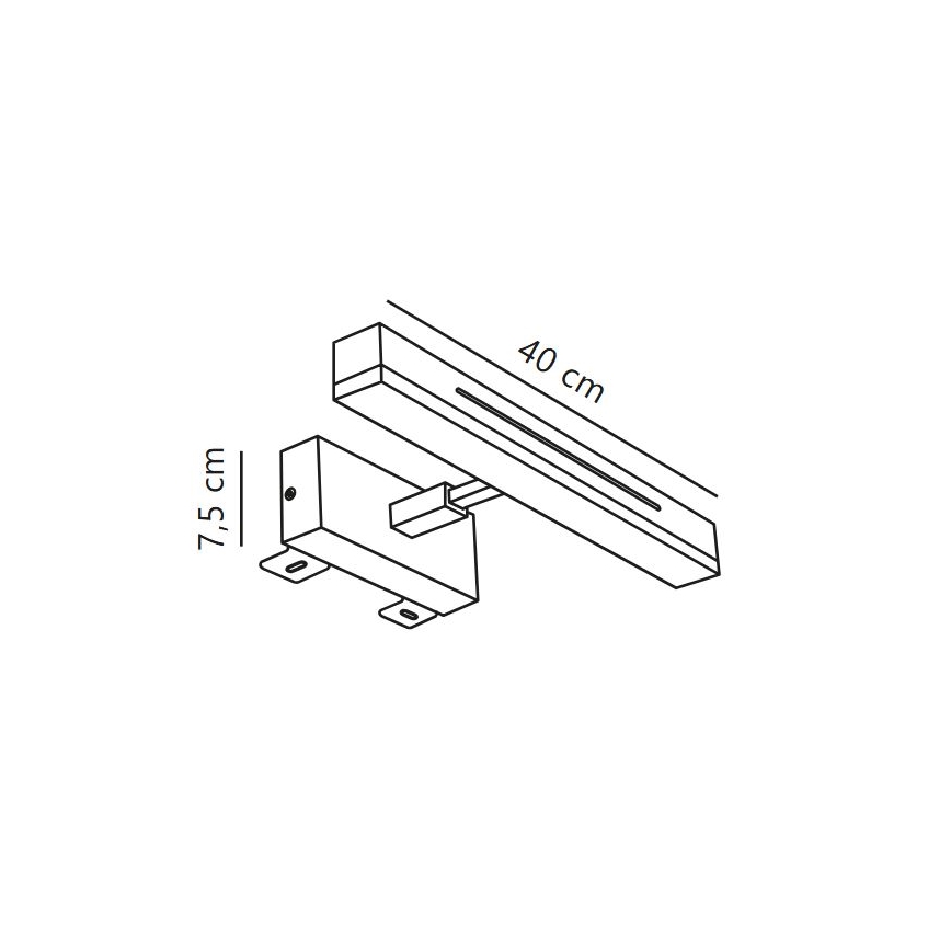 Nordlux - LED himmennettävä kylpyhuoneen peilivalaisin OTIS LED/14W/230V IP44 40 cm hopea