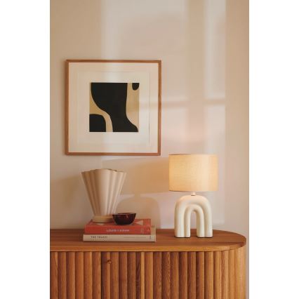 Nordlux - Pöytälamppu HAZE 1xE27/40W/230V beige