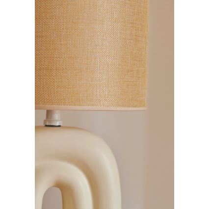Nordlux - Pöytälamppu HAZE 1xE27/40W/230V beige