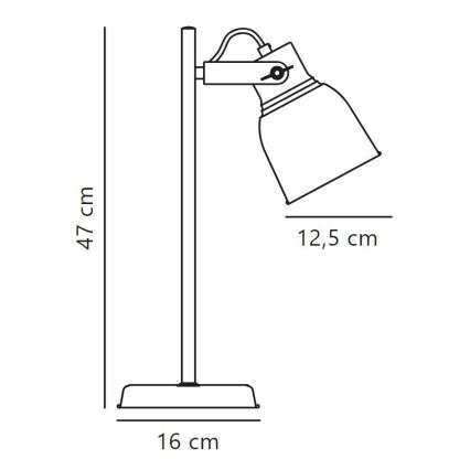 Nordlux - Pöytävalaisin ADRIAN 1xE27/25W/230V