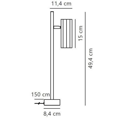 Nordlux - Pöytävalaisin ALANIS 1xGU10/15W/230V musta