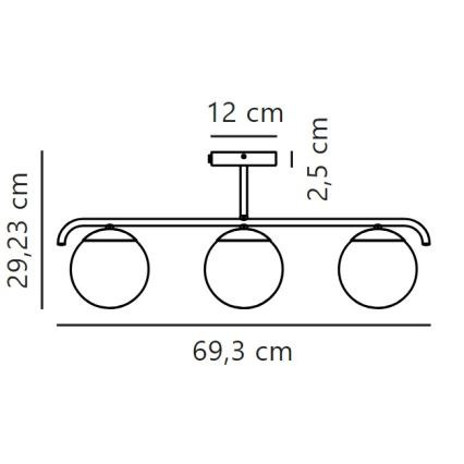 Nordlux - Riippukattokruunu GRANT 3xE14/25W/230V musta