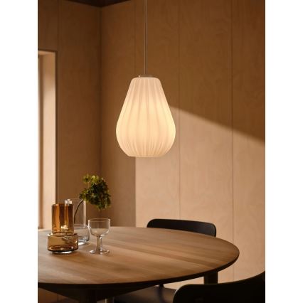Nordlux - Riippuvalaisin johdolla SALLINO 1xE27/15W/230V Ø 24 cm valkoinen