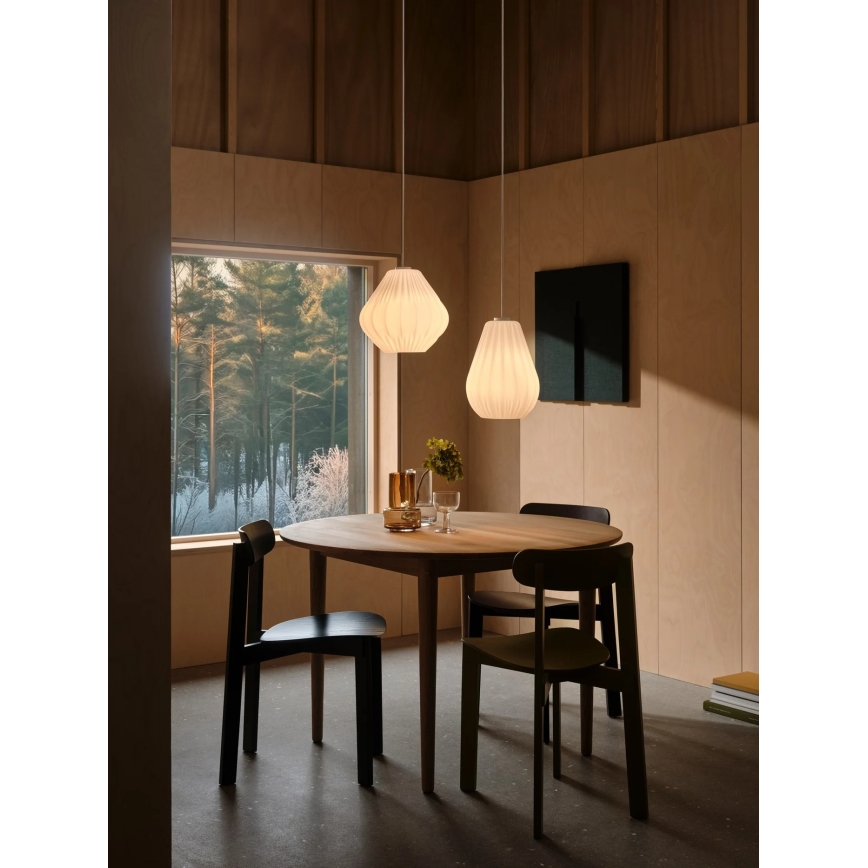 Nordlux - Riippuvalaisin johdolla SALLINO 1xE27/15W/230V Ø 24 cm valkoinen