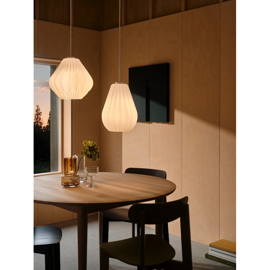 Nordlux - Riippuvalaisin johdolla SALLINO 1xE27/15W/230V Ø 24 cm valkoinen