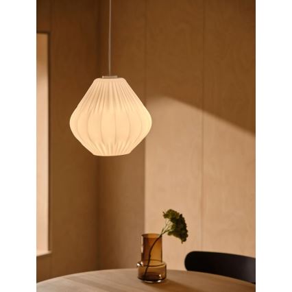 Nordlux - Riippuvalaisin kaapelilla MALUCA 1xE27/15W/230V Ø 29 cm valkoinen