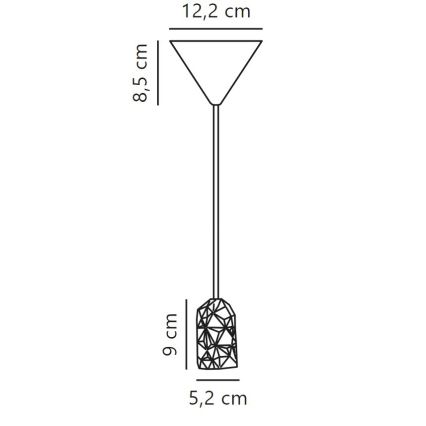 Nordlux - Sähköjohto HANG 1xE27/40W/230V valkoinen