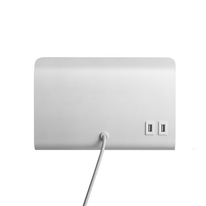 Nordlux - Seinään kiinnitettävä kohdevalaisin hyllyllä ja USB-liitännällä ROOMI 1xGU10/8W/230V valkoinen