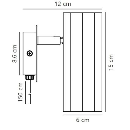 Nordlux - Seinäkohdevalo ALANIS 1xGU10/15W/230V musta
