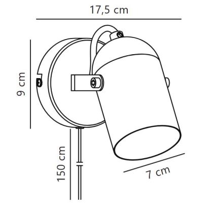 Nordlux - Seinäkohdevalo LOTUS 1xE14/40W/230V